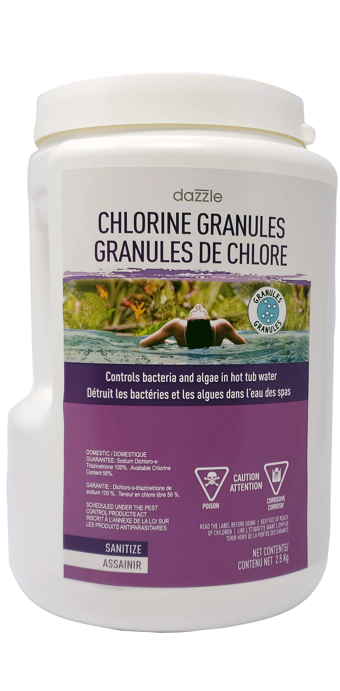 Dazzle Stabilized Chlorine Granules (2.5kg) (P/N: DAZ08302)